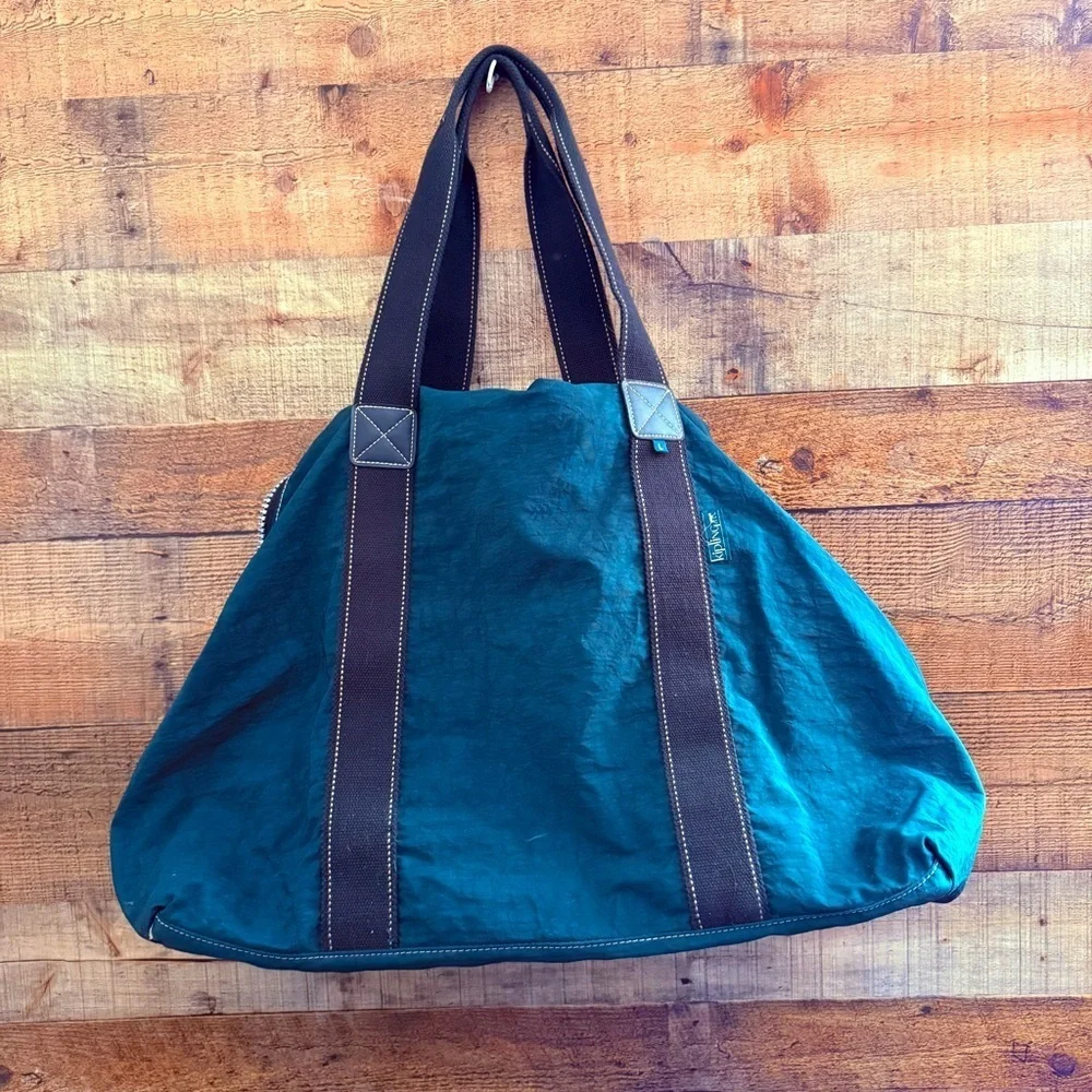 Unisex Vintage Y2K Kipling Large Nylon Expandable Travel Tote